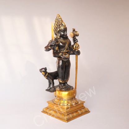 Brass Kaal Bhairava Sculpture
