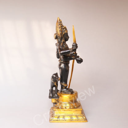 Brass Kaal Bhairava Sculpture