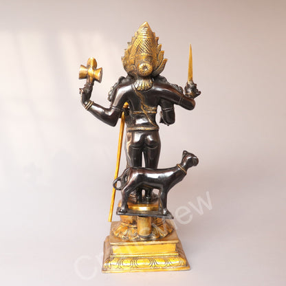 Brass Kaal Bhairava Sculpture