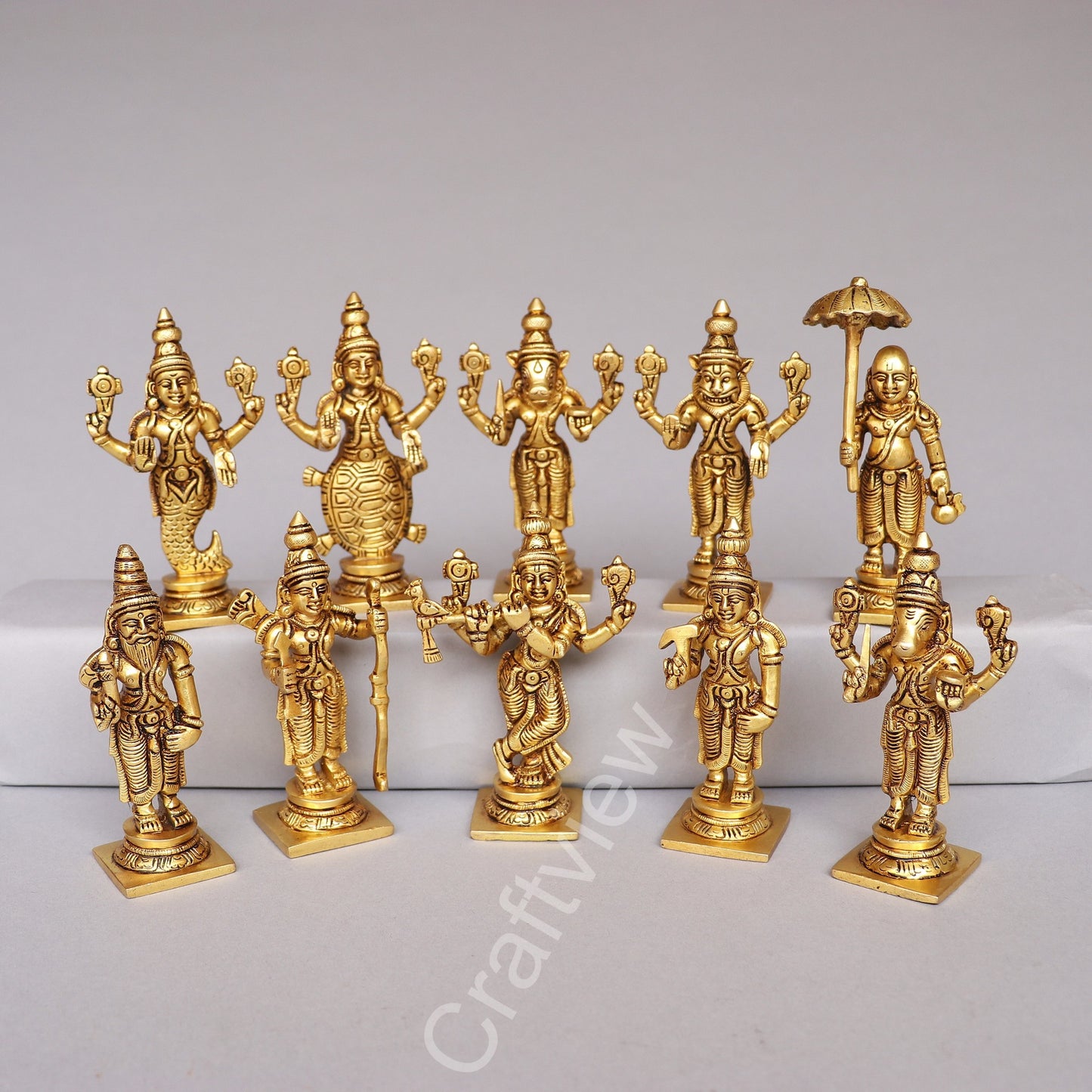 Brass Vishnu Dashavatara – The Ten Divine Incarnations