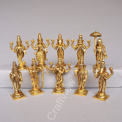Brass Vishnu Dashavatara – The Ten Divine Incarnations
