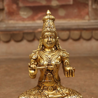 11" Goddess Annapurna - Goddess of Food and Nourishment Brass Statue