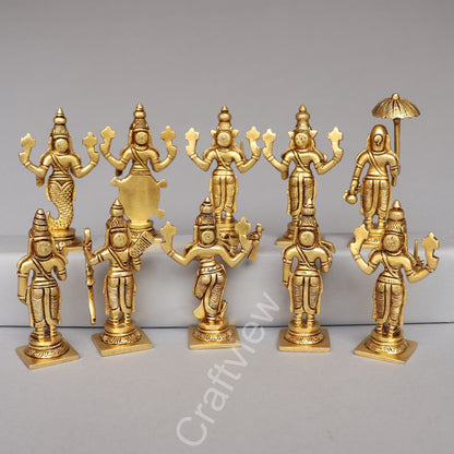 Brass Vishnu Dashavatara – The Ten Divine Incarnations