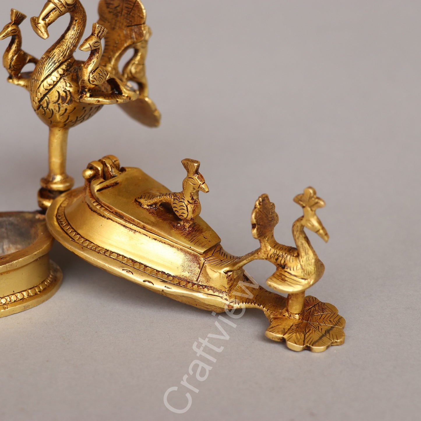 Vintage Brass Kum Kum Holder – A Timeless Symbol of Tradition