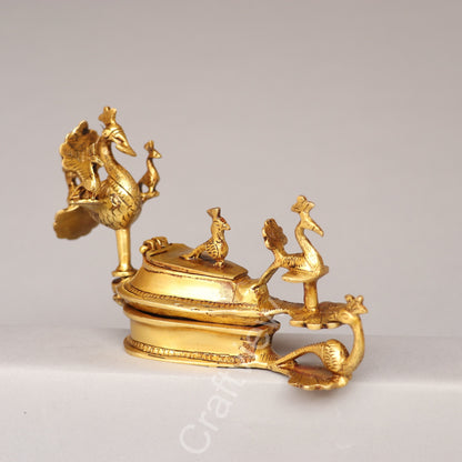 Vintage Brass Kum Kum Holder – A Timeless Symbol of Tradition