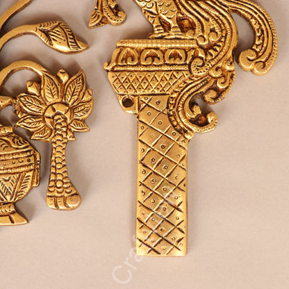 Traditional Brass Decorative Wall / Door Hanging Set
