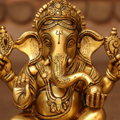 10" Brass Lord Ganesh Statue super fine