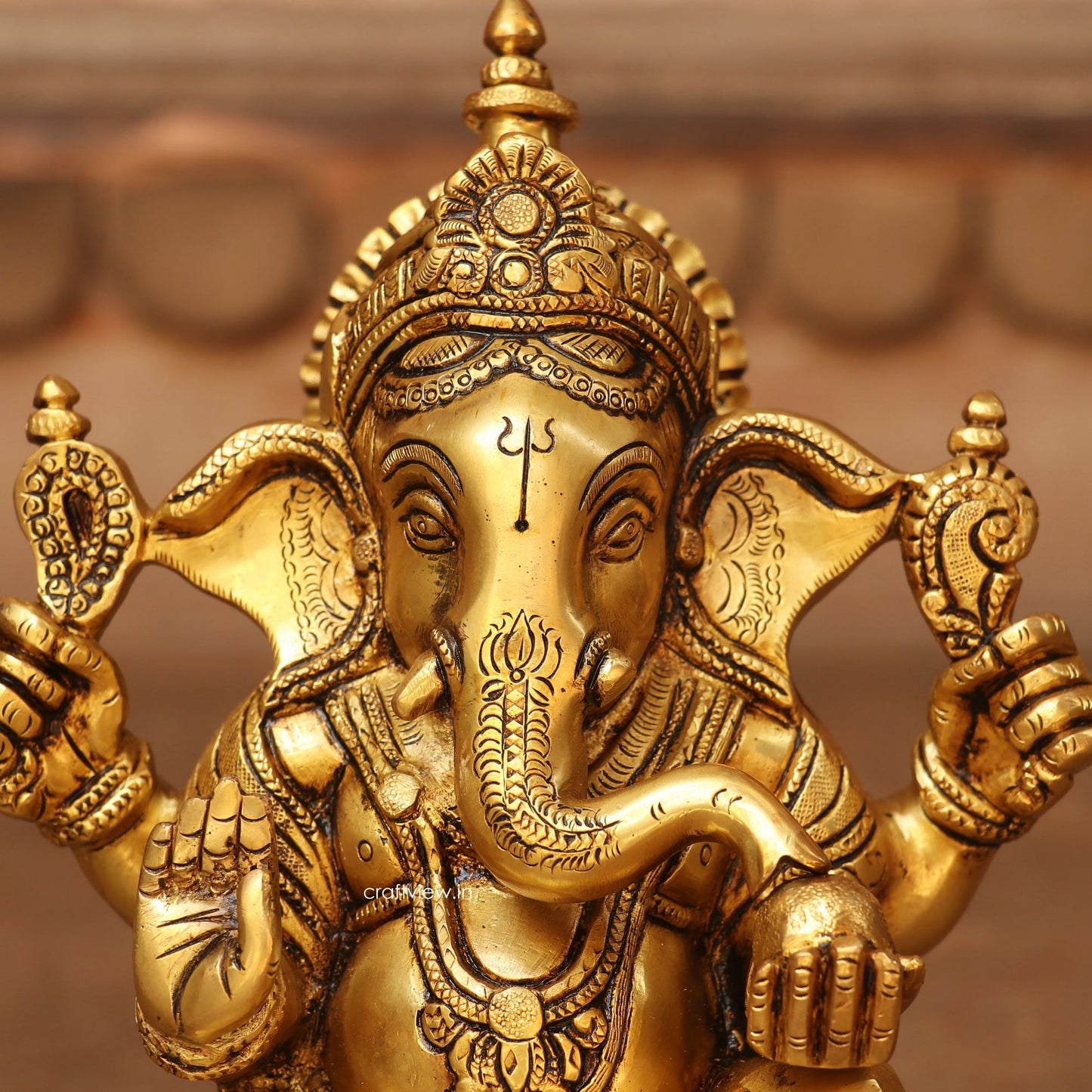 10" Brass Lord Ganesh Statue super fine