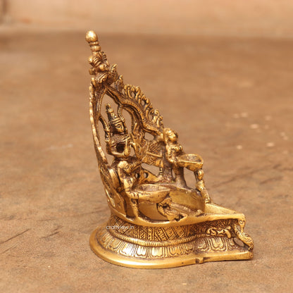 6" exquisite piece of artistic Vintage Lakshmi oil lamp