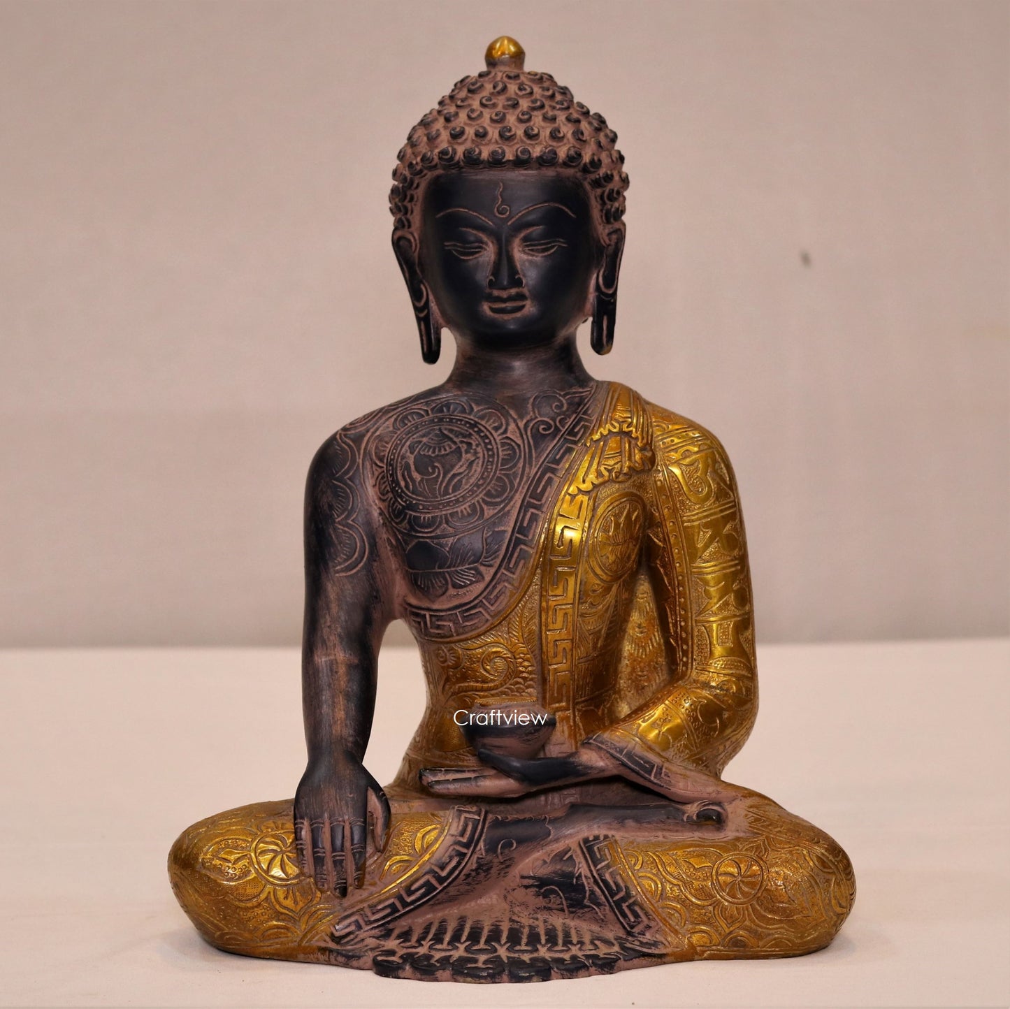 Brass Meditative Buddha Statue