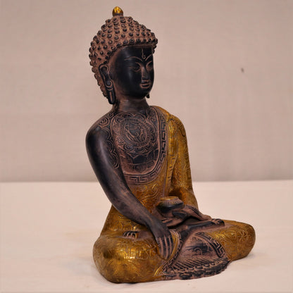 Brass Meditative Buddha Statue