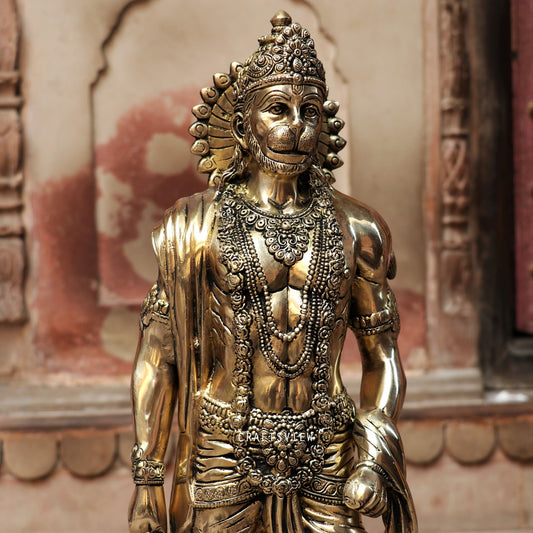 Brass Lord Hanuman Idol