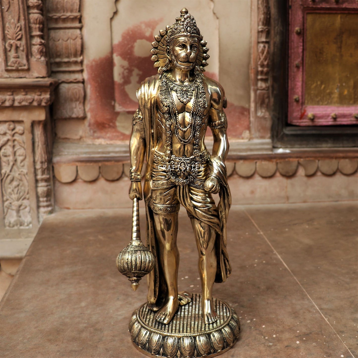 Brass Lord Hanuman Idol