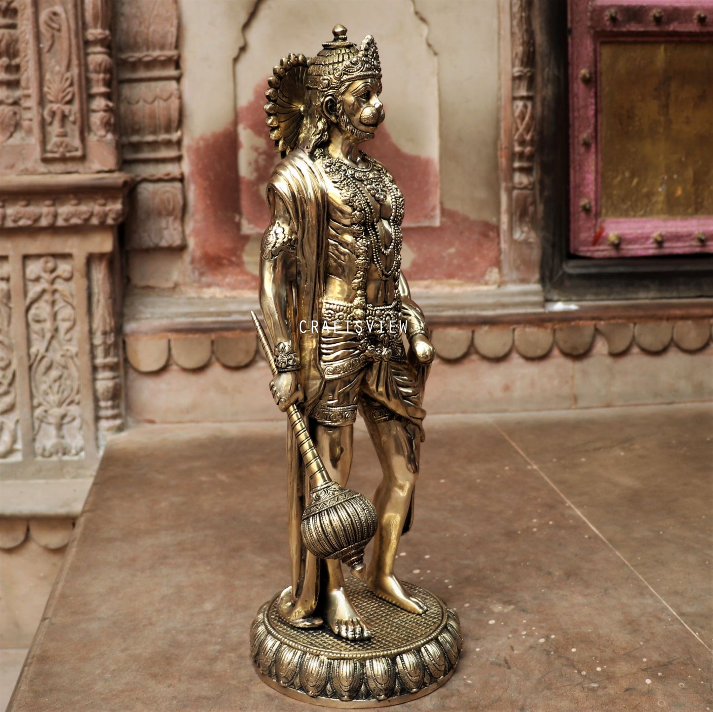 Brass Lord Hanuman Idol