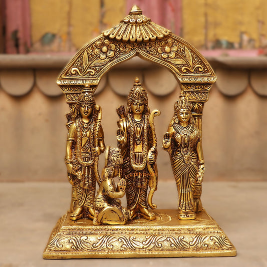 12" Brass Ramdarbar Idol With Prabhavali