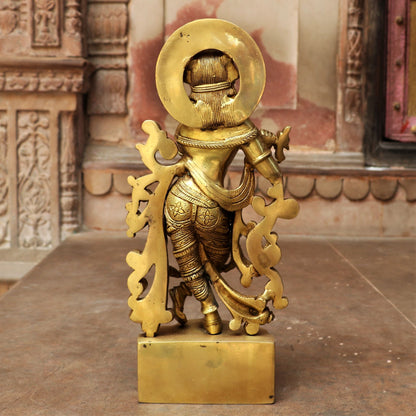 Brass Lord Krishna Statue