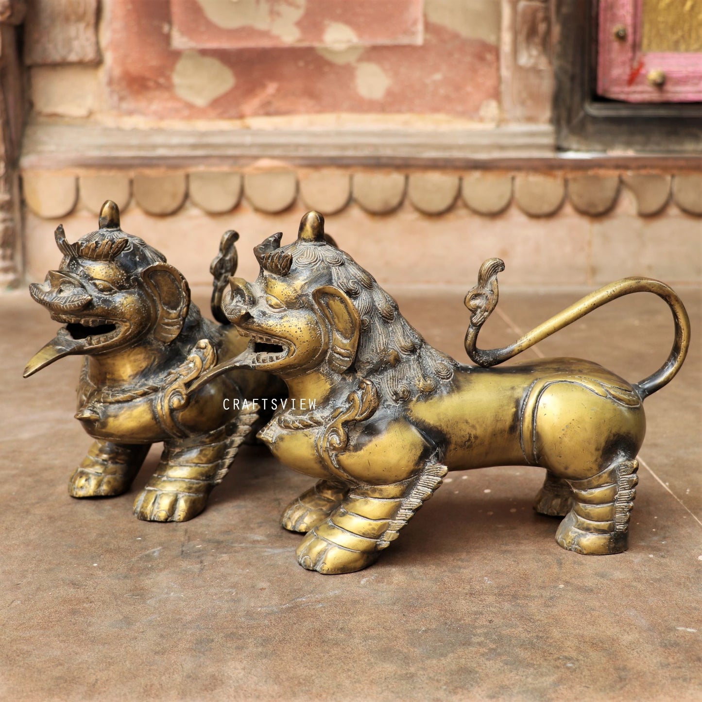 Brass Jakartan Lion Animal