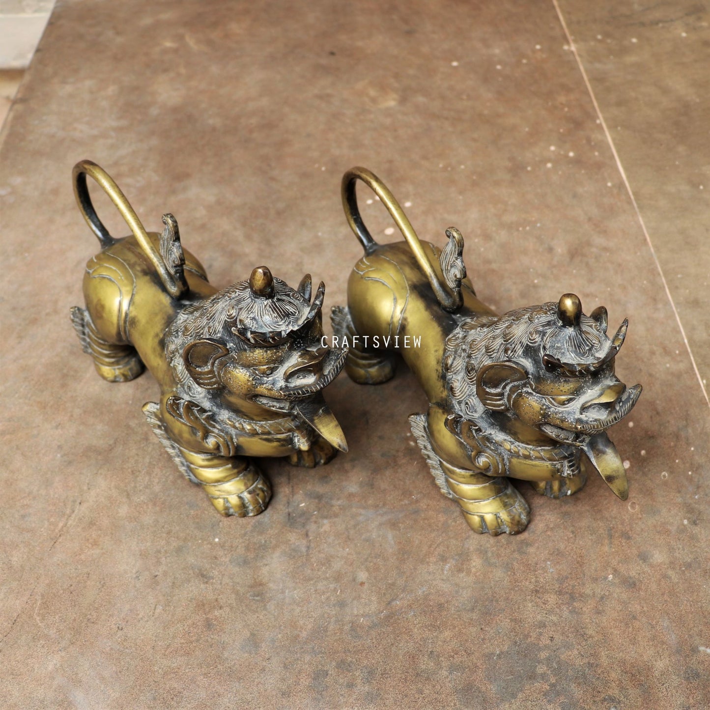 Brass Jakartan Lion Animal