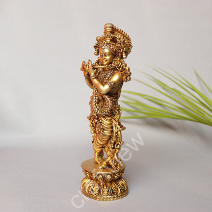 Artistic Brass Krishna Idol 8"