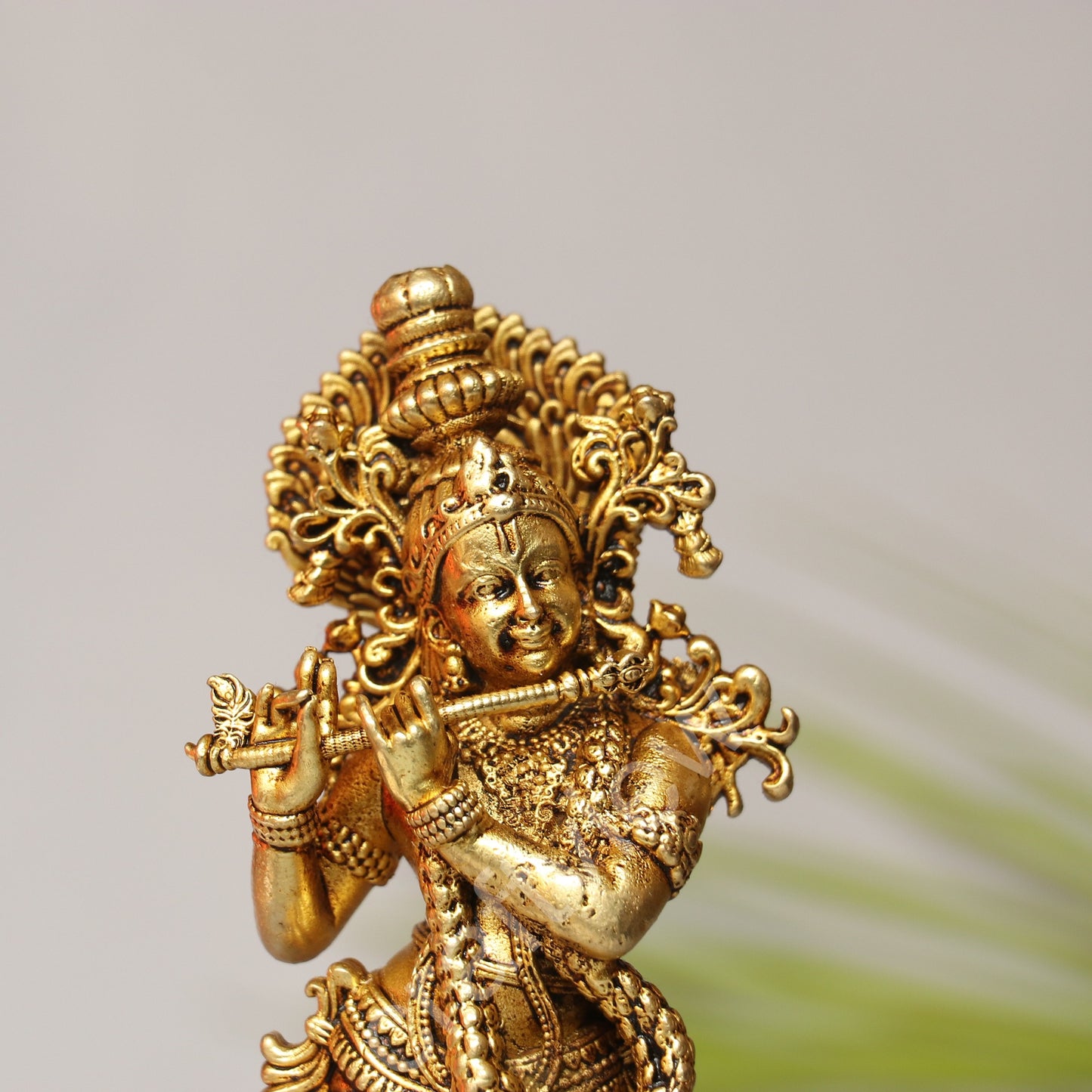 Artistic Brass Krishna Idol 17 cm