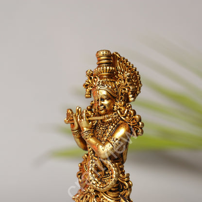 Artistic Brass Krishna Idol 15 cm