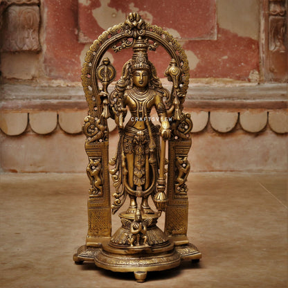 Exotic Vishnu Lakshmi on Prabhavali. 16"