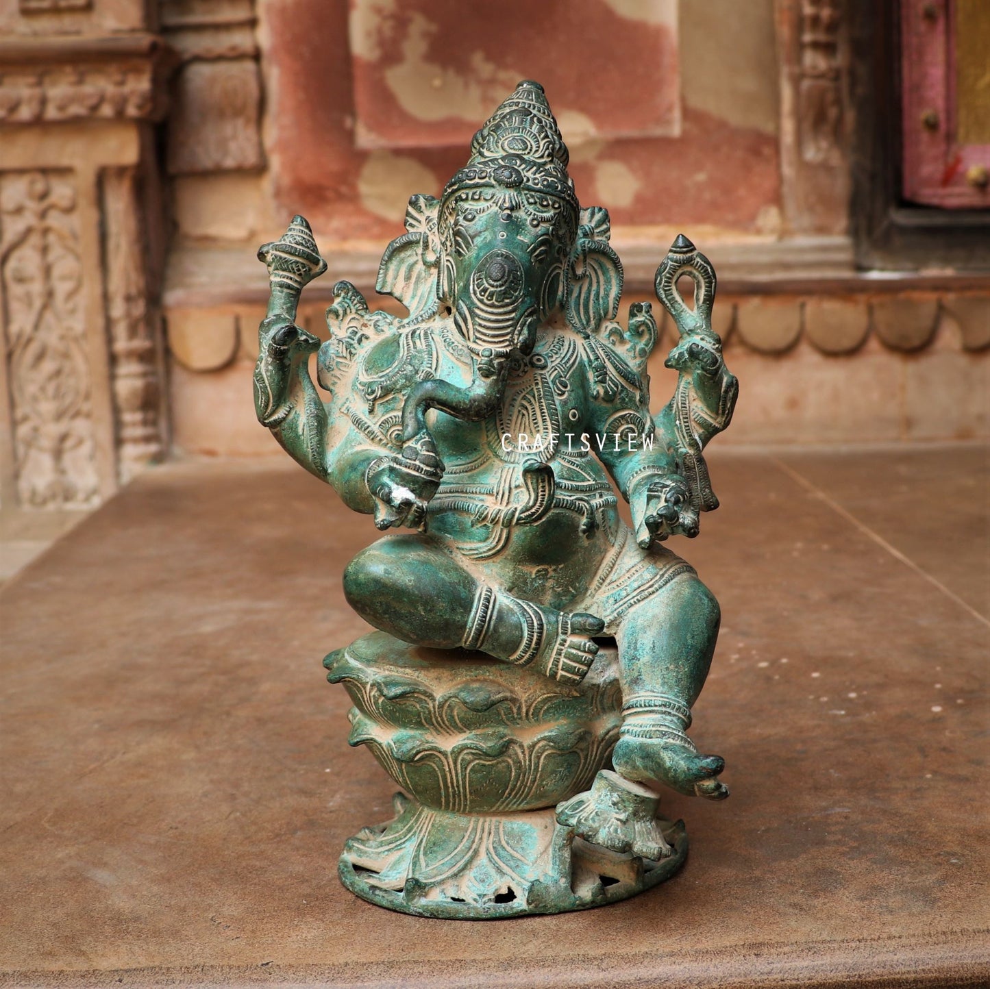 Brass Ganesh Statue 12"