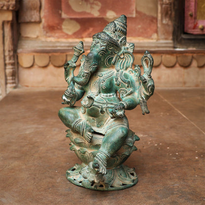 Brass Ganesh Statue 12"