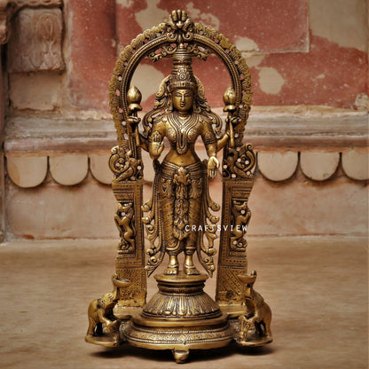 Exotic Vishnu Lakshmi on Prabhavali. 16"