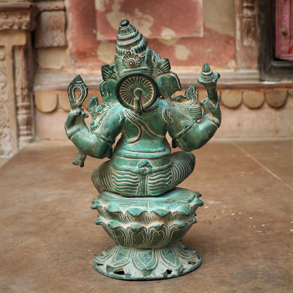 Brass Ganesh Statue 12"