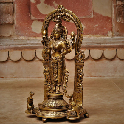 Exotic Vishnu Lakshmi on Prabhavali. 16"