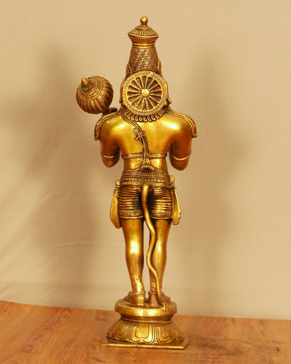 Brass Hanuman Standing Statue 21"