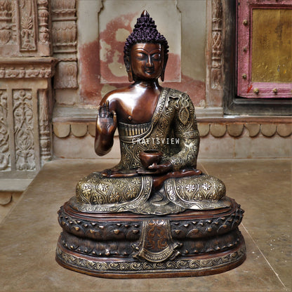 Brass Buddha Sculpture 22" Super fine