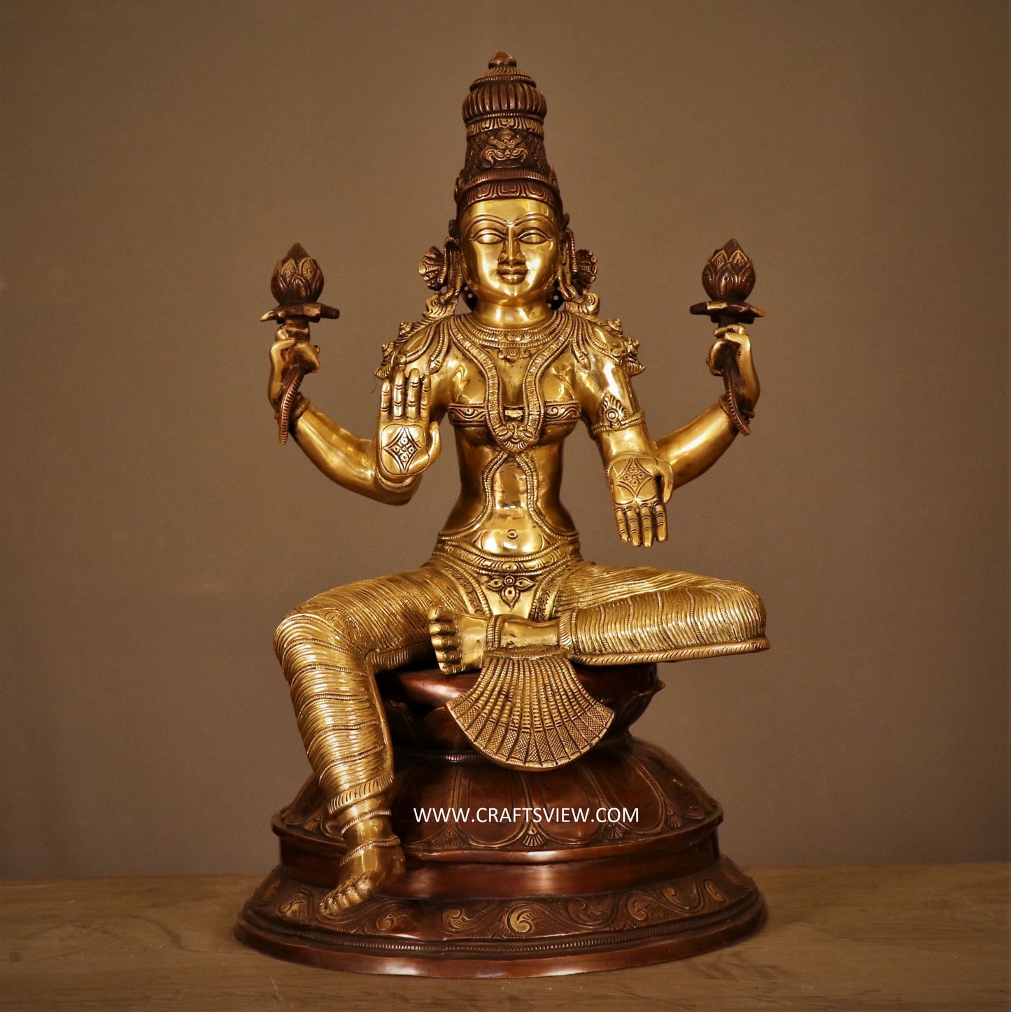 Brass Maa Lakshmi Statue