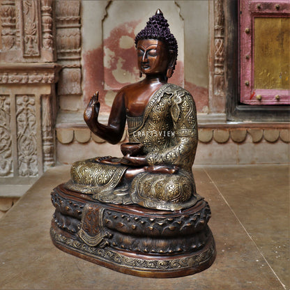 Brass Buddha Sculpture 22" Super fine