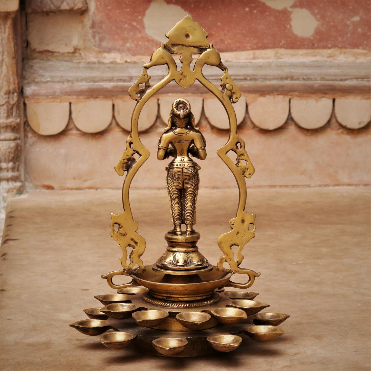 Brass Deeplakshmi Statue