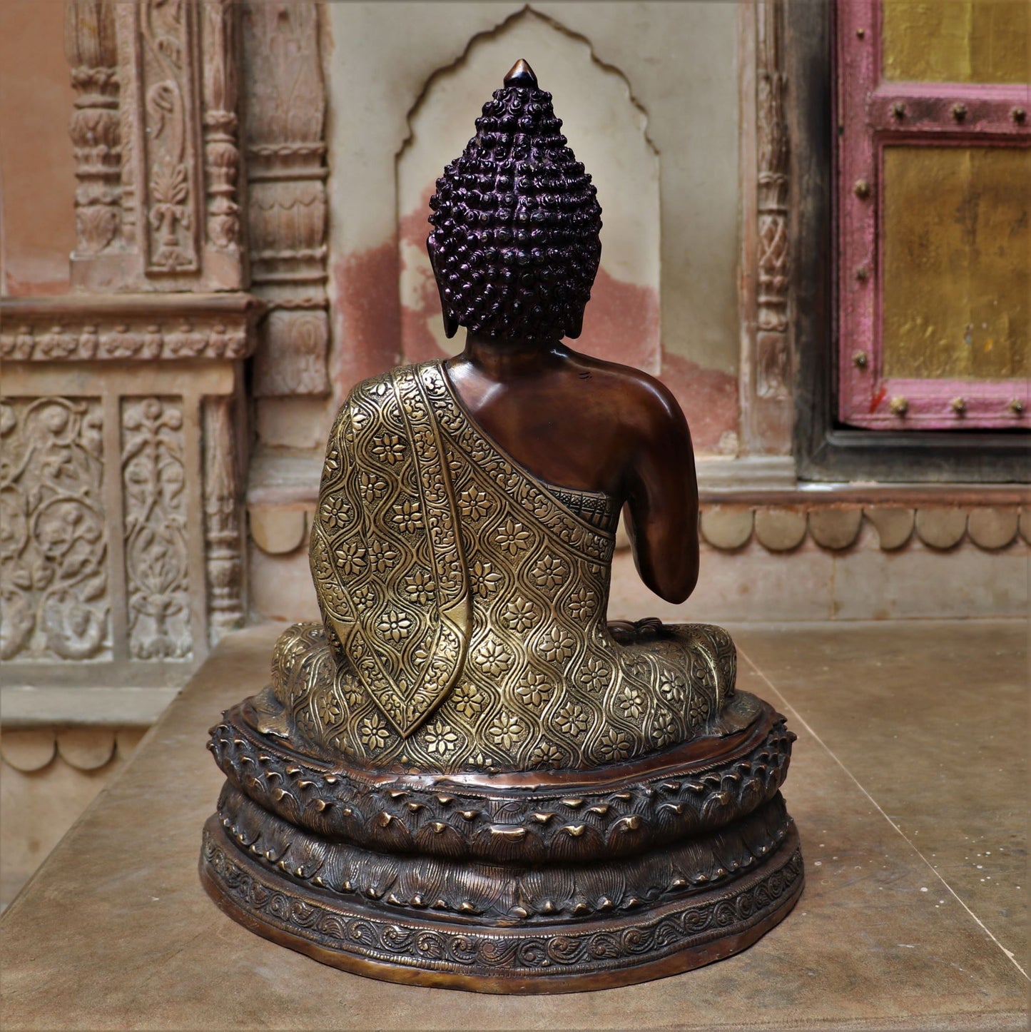 Brass Buddha Sculpture 22" Super fine