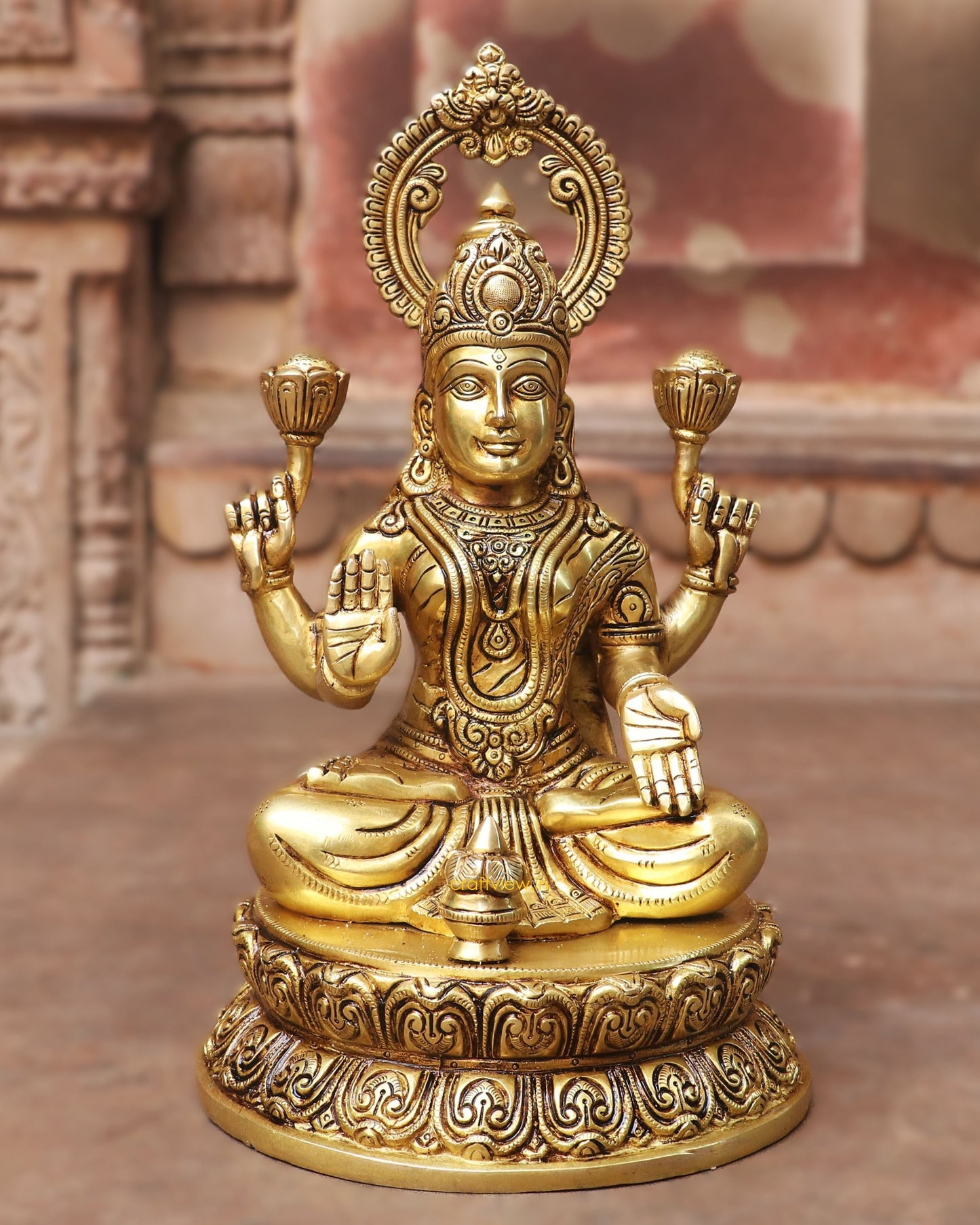 15" Brass Lakshmi Superfine Idols