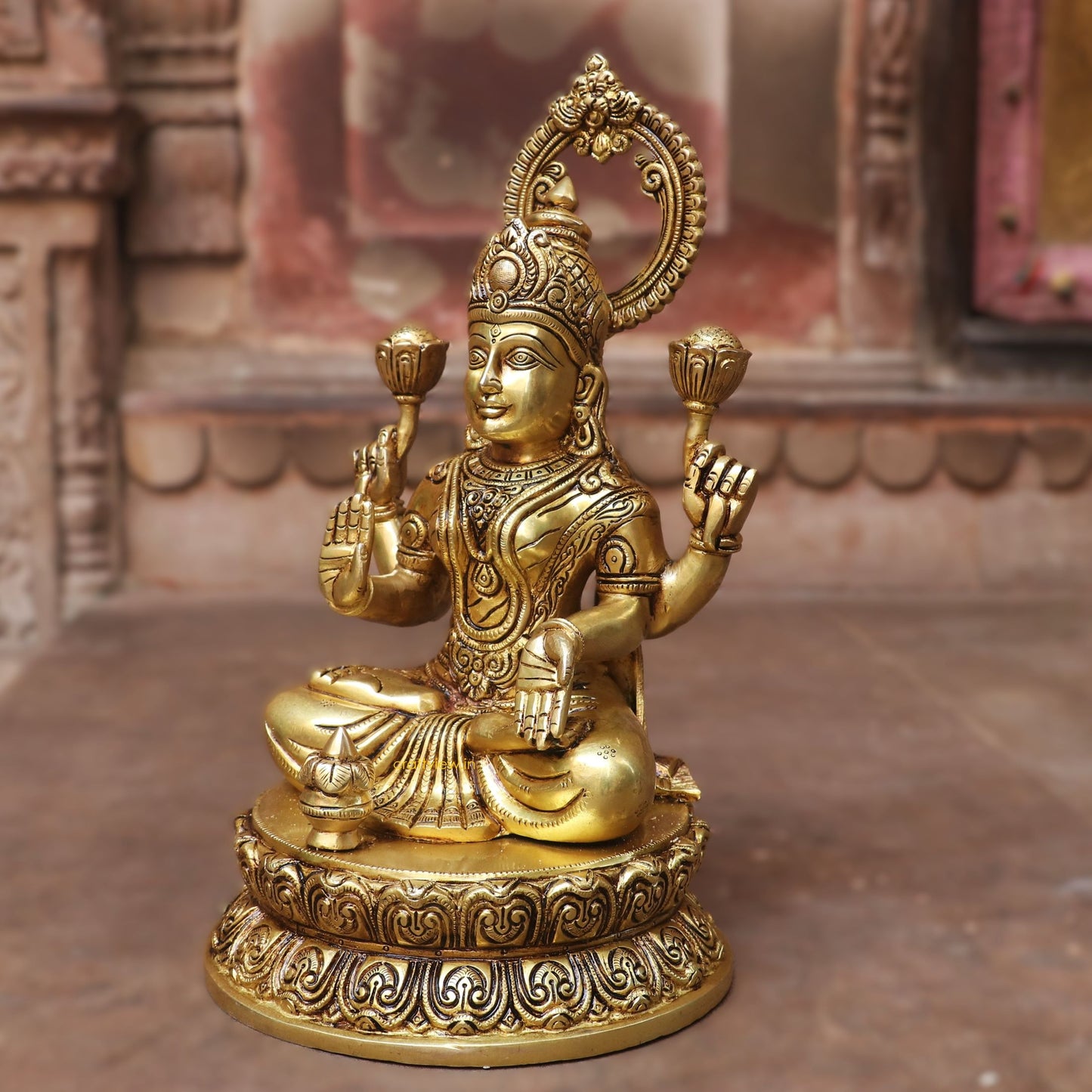 15" Brass Lakshmi Superfine Idols