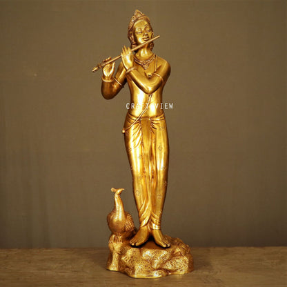 Brass Murlidhara Krishna Statue