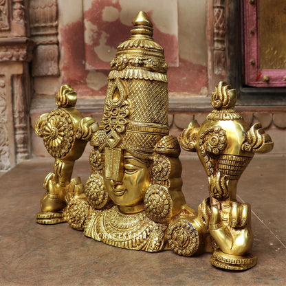 Brass Tirupati Balaji Venkateshwara Bust Figurine