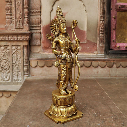 Brass Ramdarbar. Ram Sita Laxman & Hanuman Statues 23"