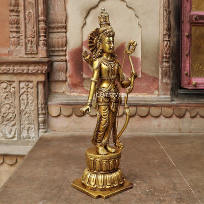 Brass Ramdarbar. Ram Sita Laxman & Hanuman Statues 23"