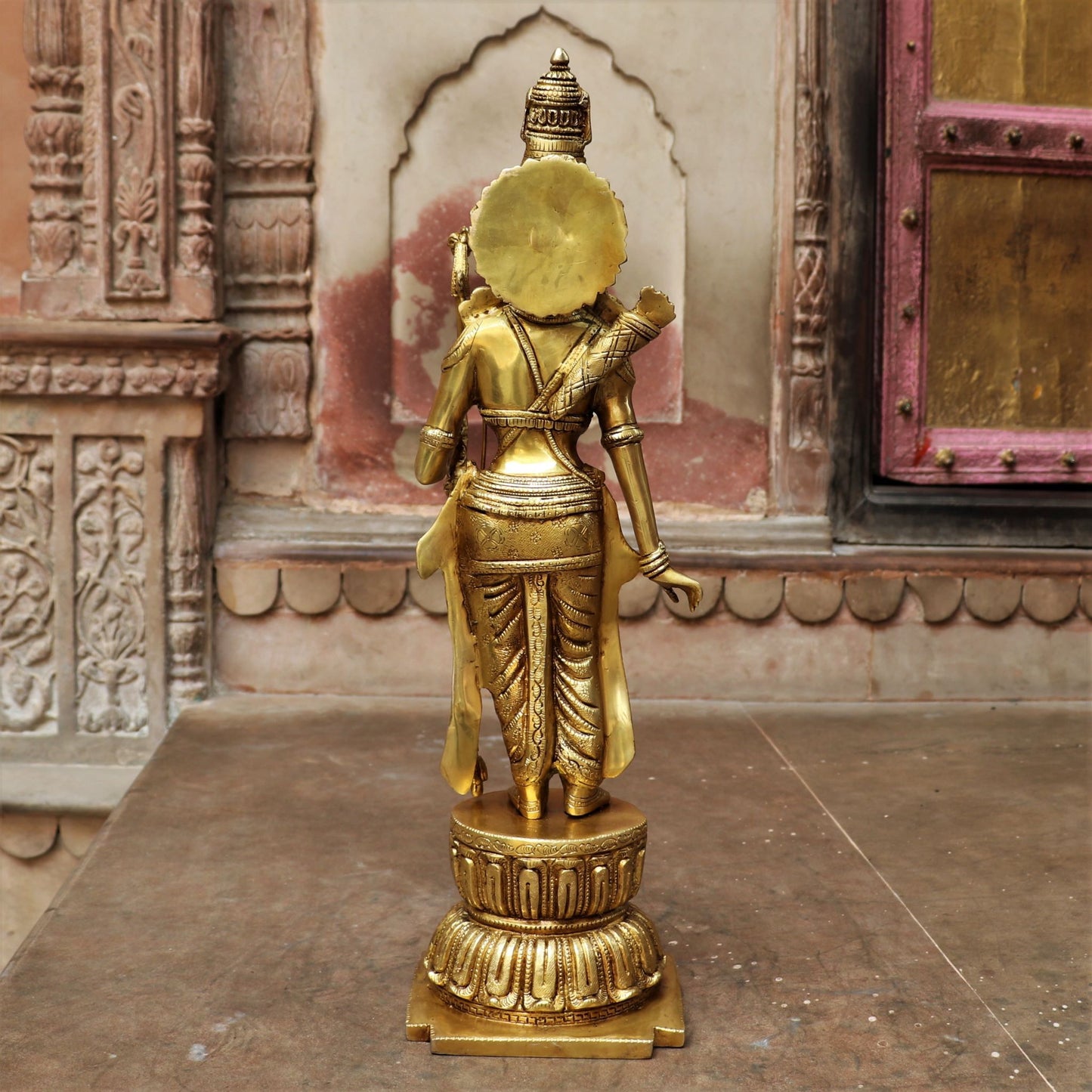 Brass Ramdarbar. Ram Sita Laxman & Hanuman Statues 23"