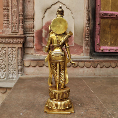 Brass Ramdarbar. Ram Sita Laxman & Hanuman Statues 23"