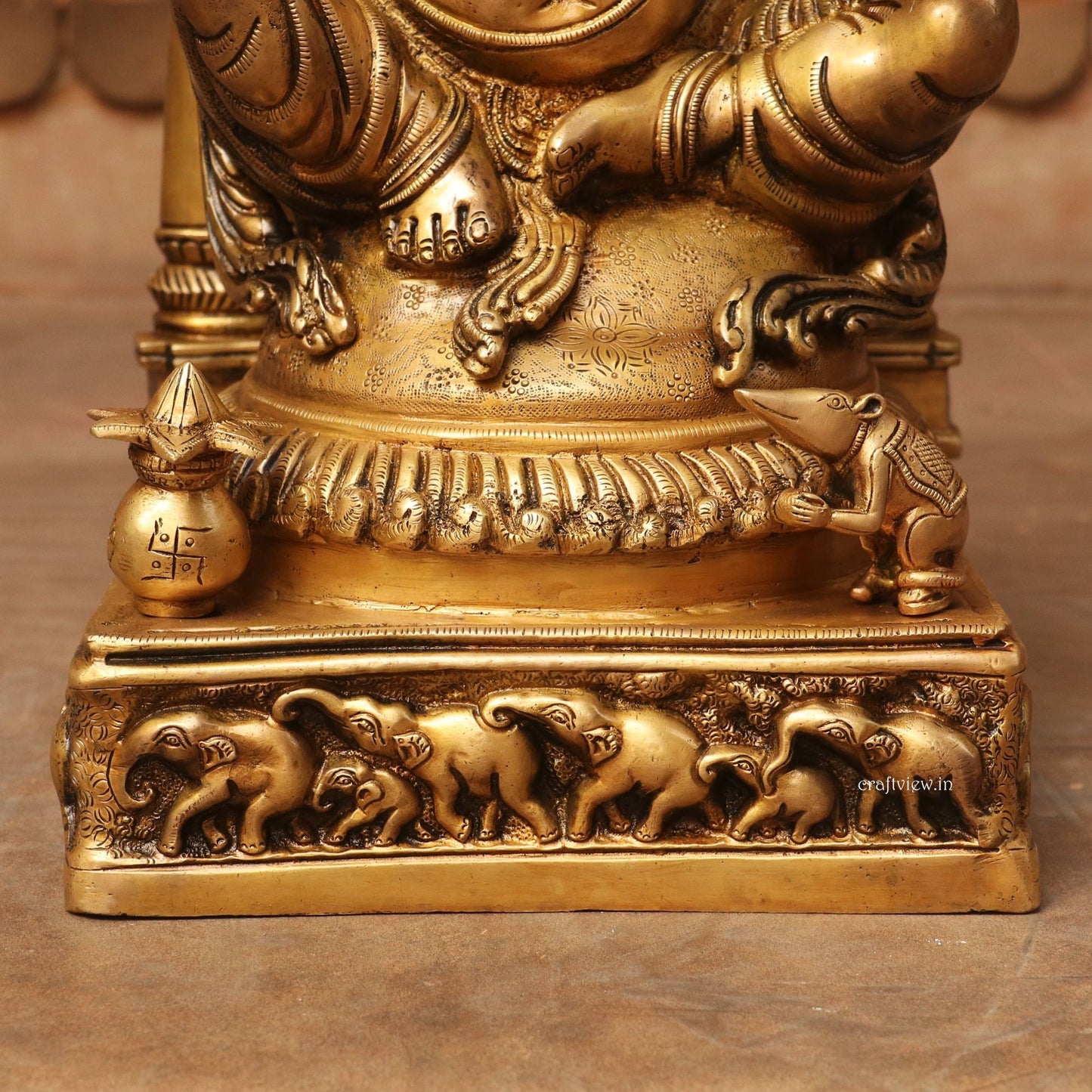 24" Brass Prabhavali Lord Ganesha Statue