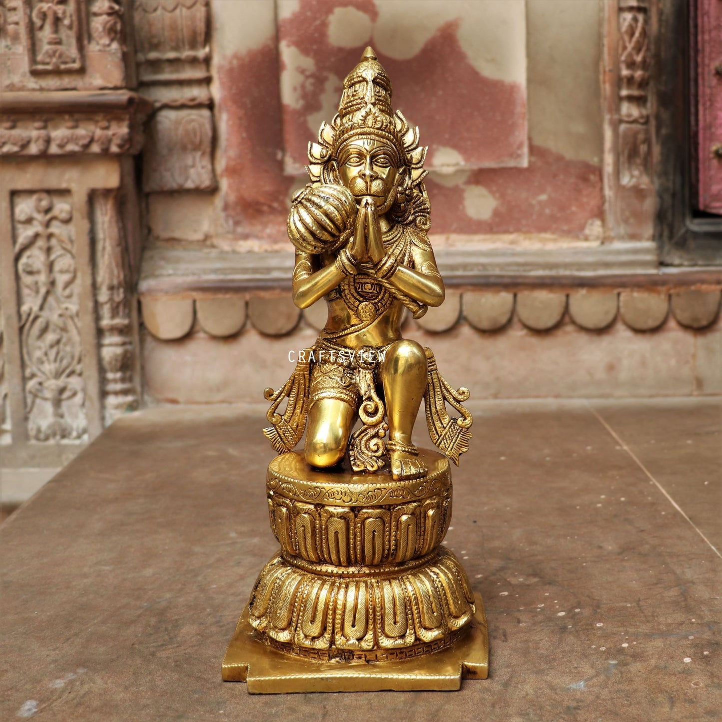 Brass Ramdarbar. Ram Sita Laxman & Hanuman Statues 23"