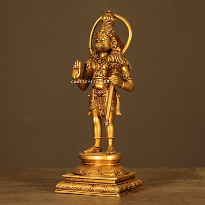 Brass Hanuman Standing Statue 15"