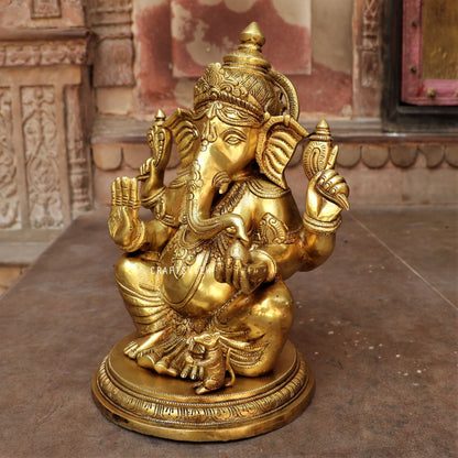 Brass Blessing Ganesh Statue