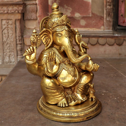 Brass Blessing Ganesh Statue